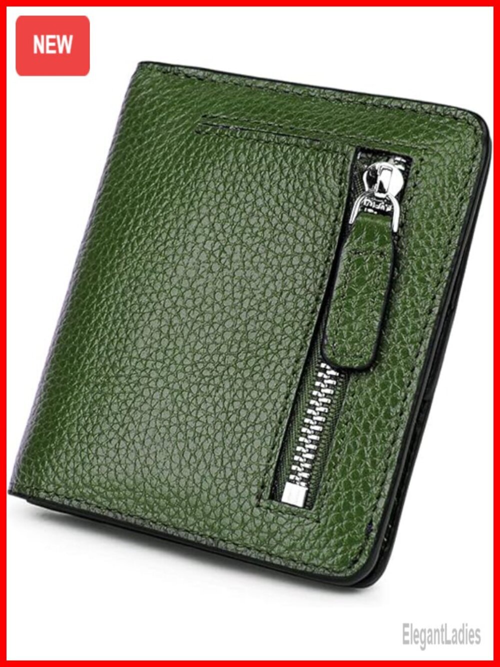 Genuine Leather Bifold RFID Blocking Mini Wallet Women